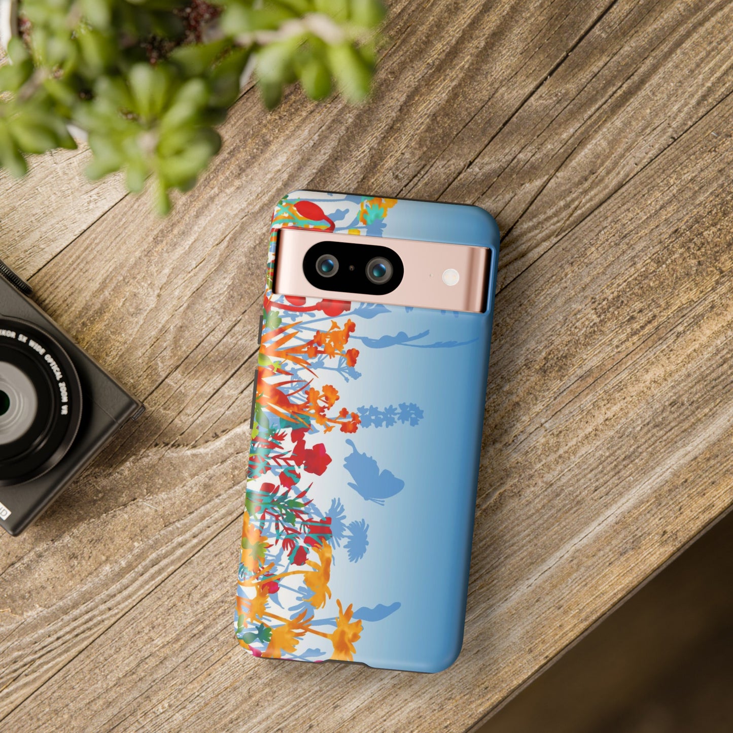 Android Google Pixel (Series) Tough Case-Phone Case:  Dreamscapes [Light Blue Border]