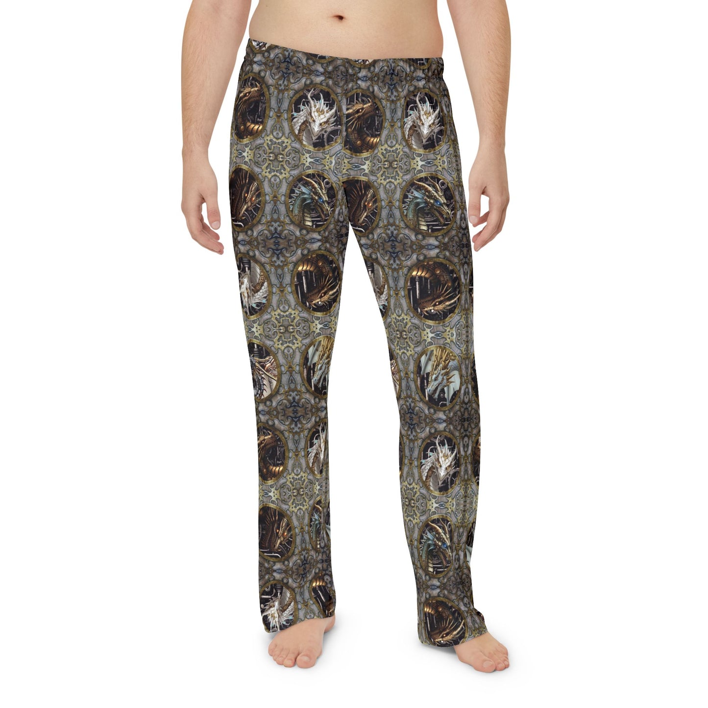 Pajama Pants:  "Steampunk Dragons" [Silver]