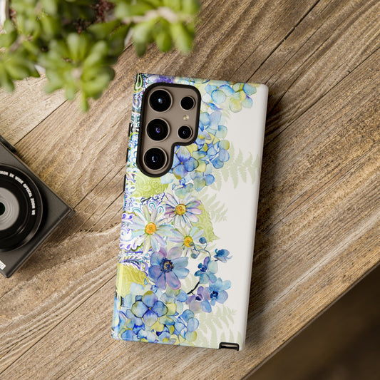 Samsung Galaxy Series Tough Case-Phone Case:  Leah [Flower Border]