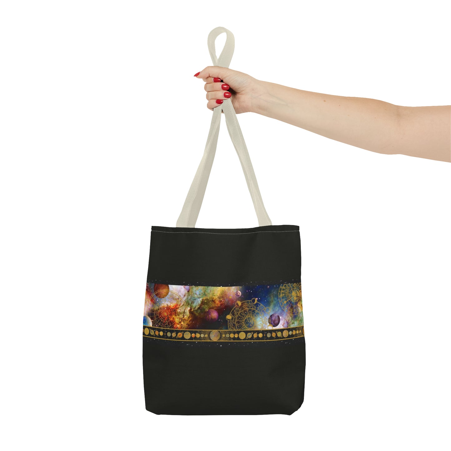 Tote Bag:  large-18x18;  "Cosmos" [Planets Border]
