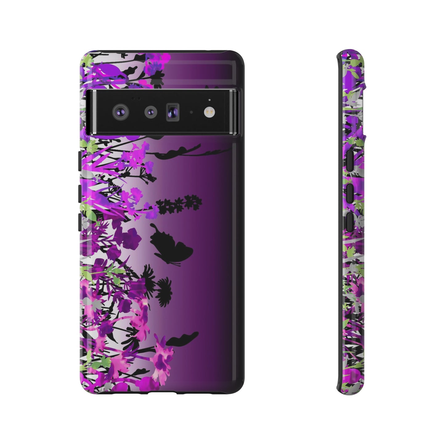 Android Google Pixel (Series) Tough Case-Phone Case:  Dreamscapes [Dark Purple Border]