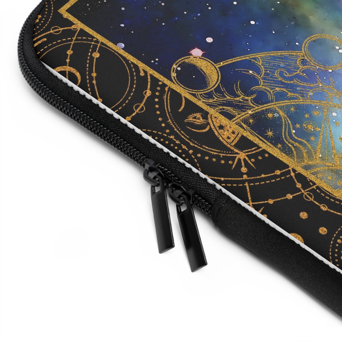 Laptop Sleeve:  [COSMOS]:  Planet Alignment Gold Border