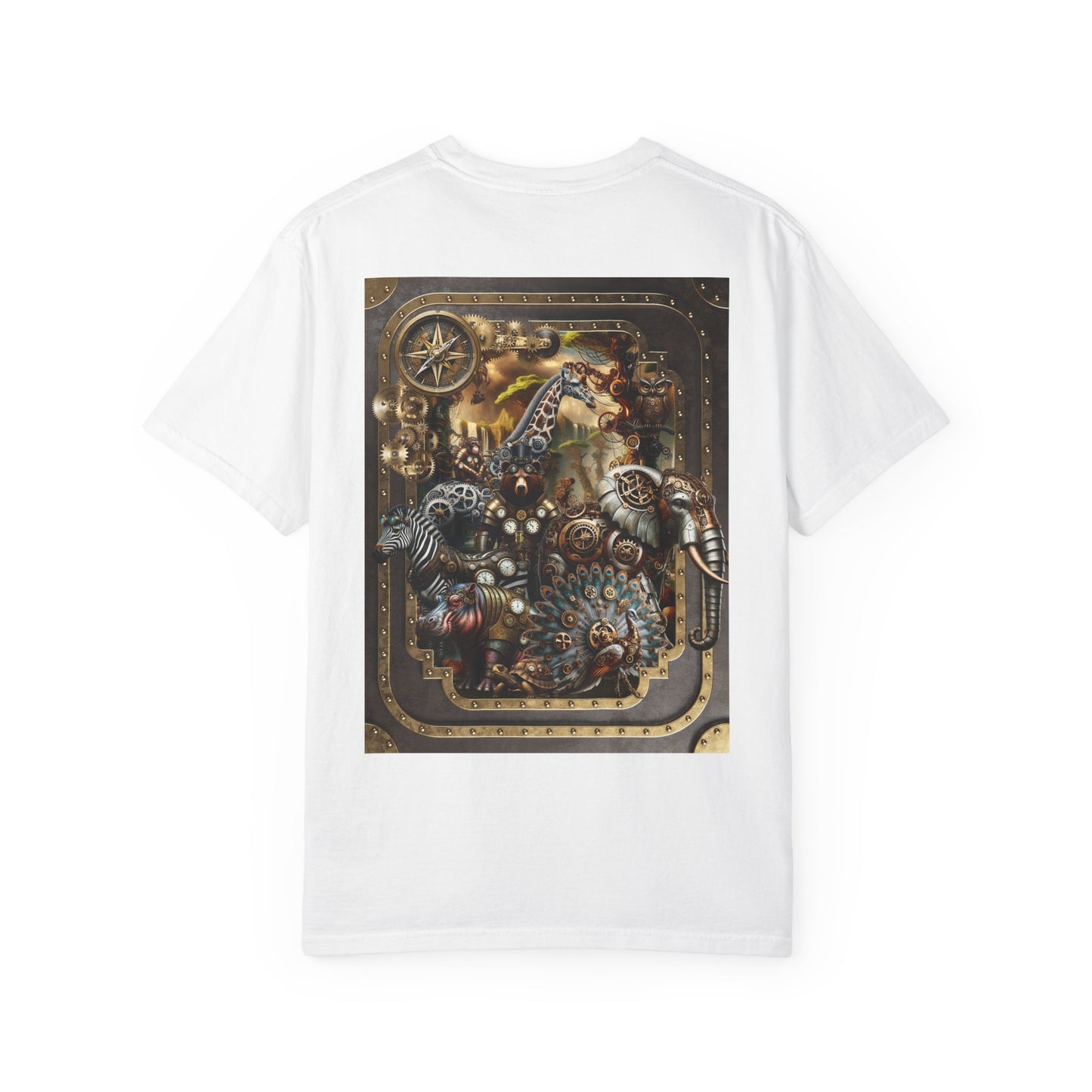 Unisex Heavy Cotton Tee:  "Steampunk Menagerie" [Animals]