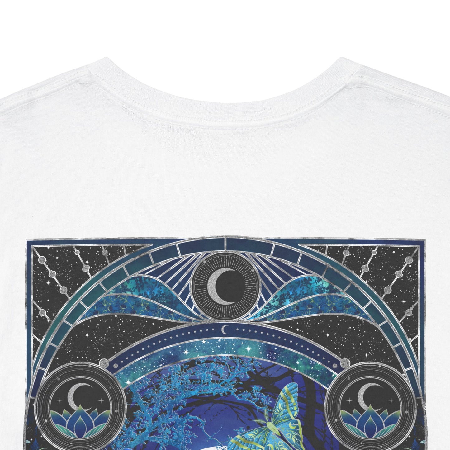Moon Phase Earth Tee — Celestial Globe Graphic T-Shirt