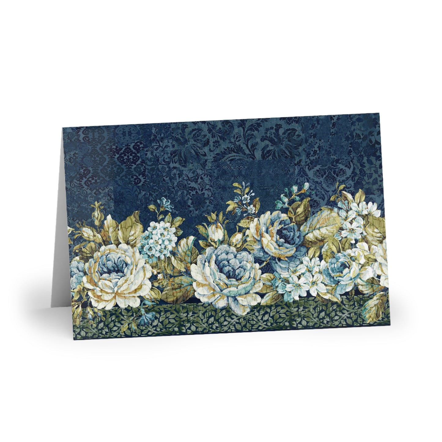 Greeting Cards:  Carpet Bag [Floral Border]