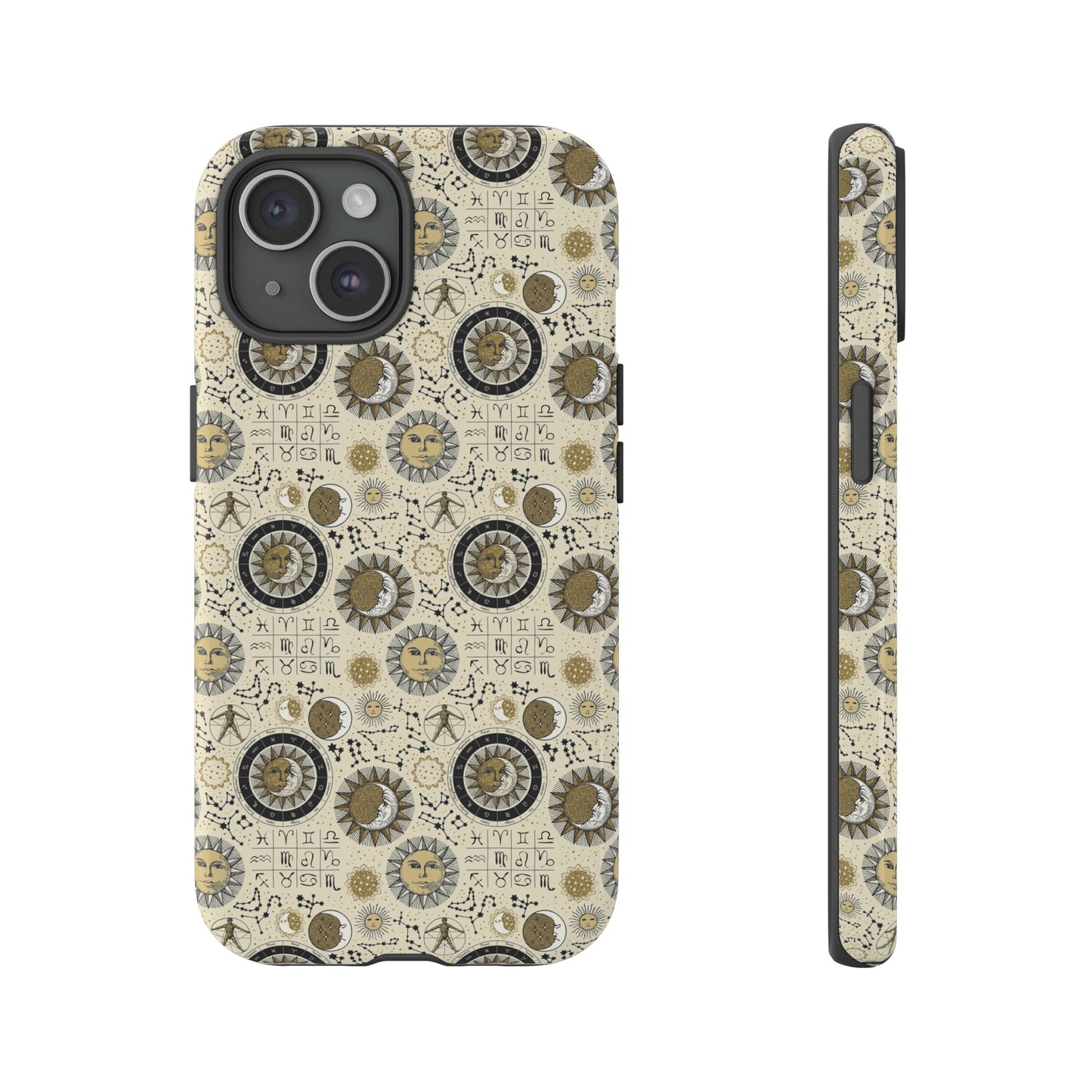 Apple I-Phone 14 (Series)-Tough Case-Phone Case: The Sun, The Moon, And The Stars [Zodiac Symbols]