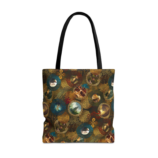 Tote Bag:  large-18x18;  "Legendary Journeys" [Circles Panel]