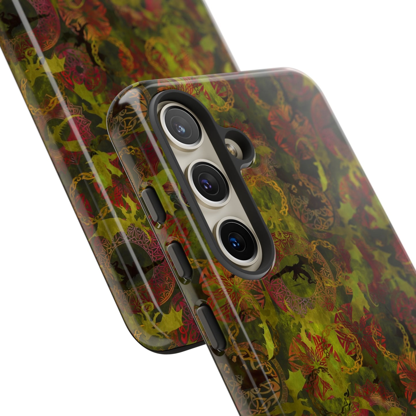 Samsung Galaxy Series Tough Case-Phone Case: Dragons [Green Panel]