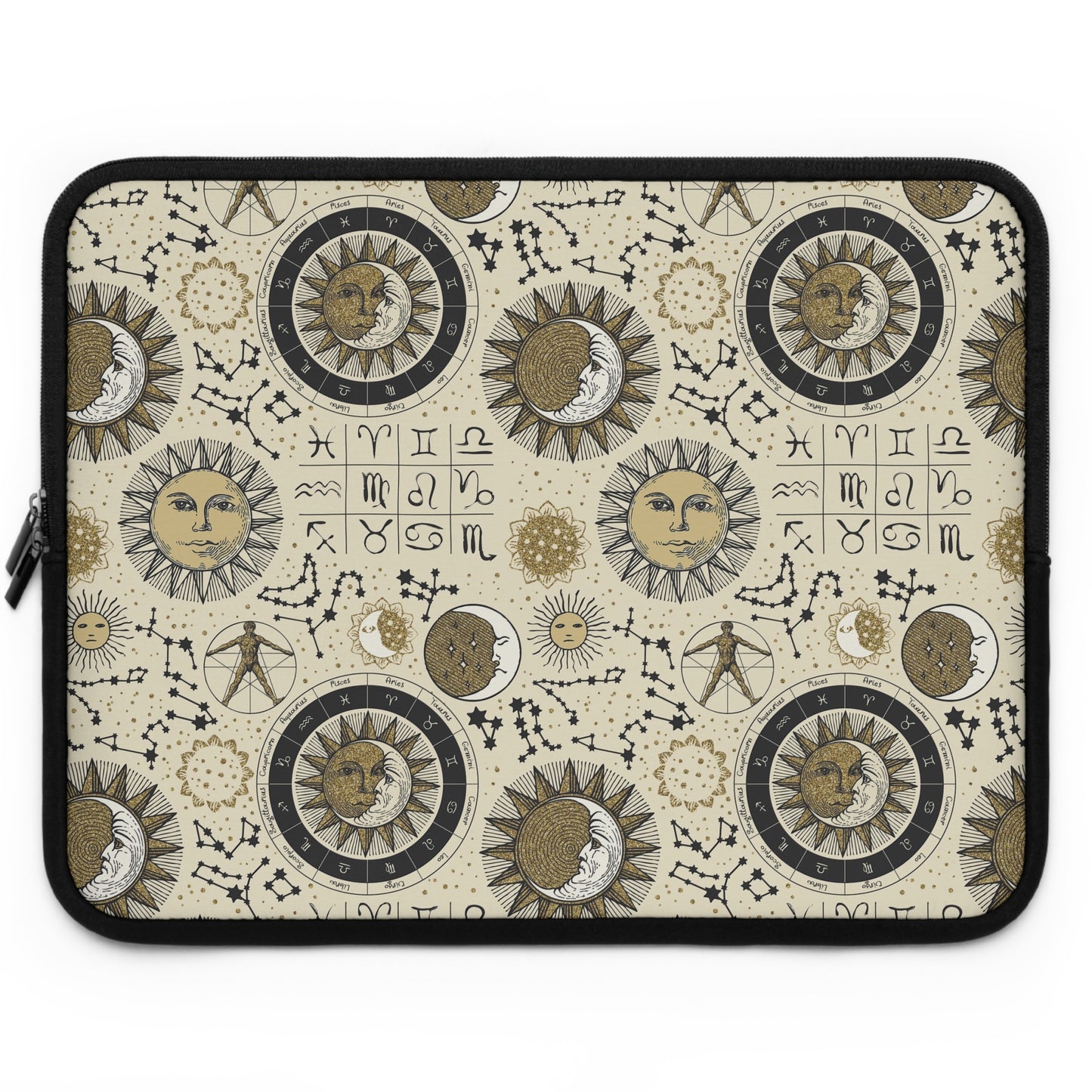 Laptop Sleeve:  [SUN-MOON-STARS]:  Zodiac Panel