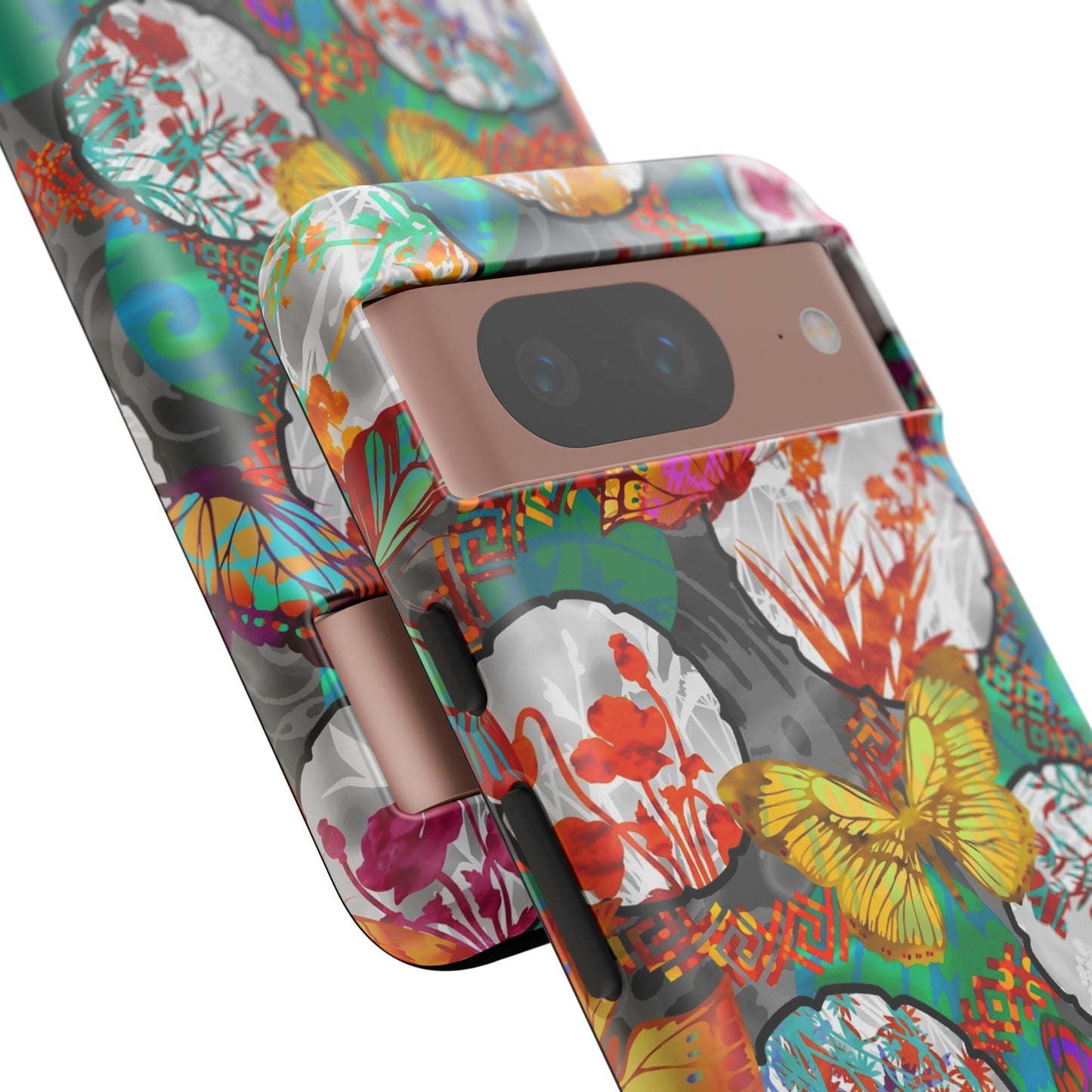 Android Google Pixel (Series) Tough Case-Phone Case:  Dreamscapes [Green Butterflies]