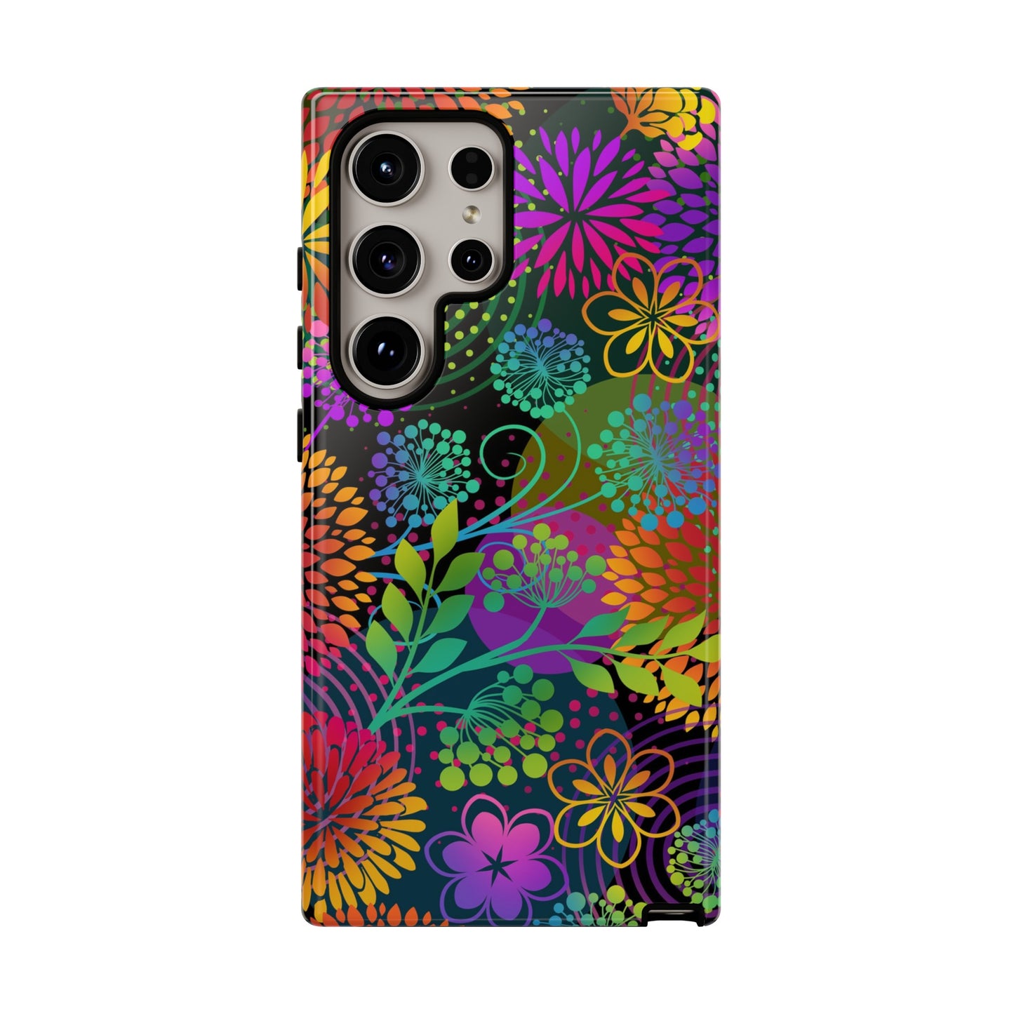 Samsung Galaxy Series Tough Case-Phone Case: Unusal Garden [Bright Flowers]