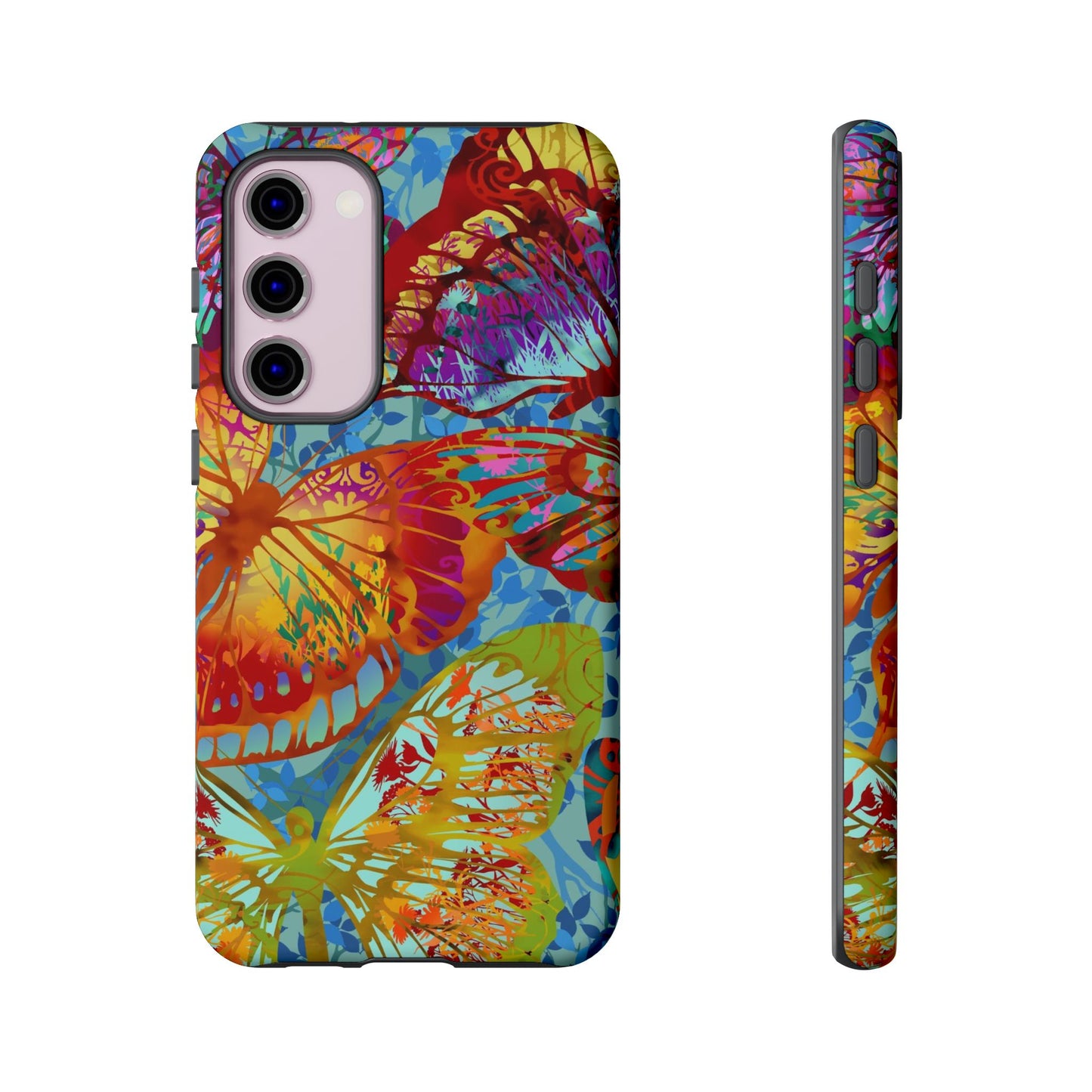 Samsung Galaxy S23 - Tough Phone Case: Dreamscapes [Green Butterflies]