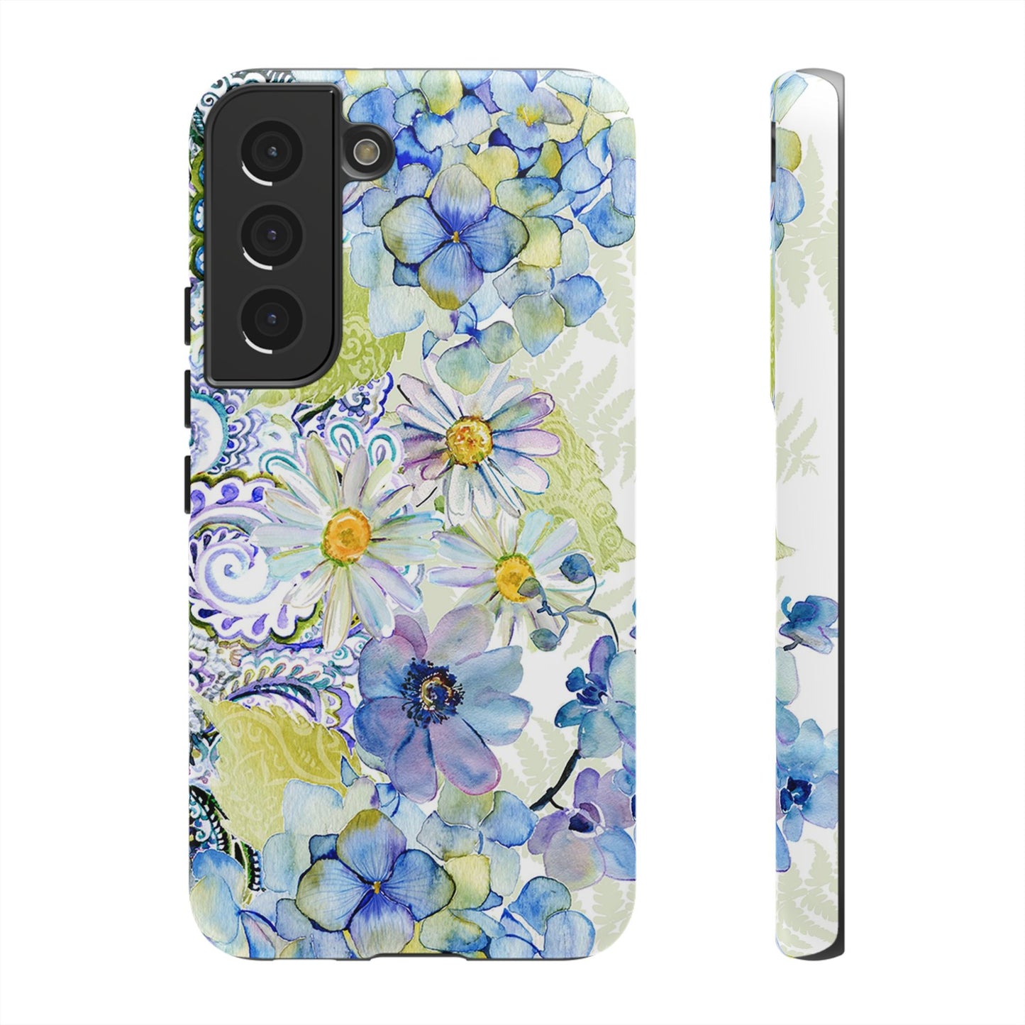 Samsung Galaxy S22 - Tough Case-Phone Case:  Haven [Blue Border]
