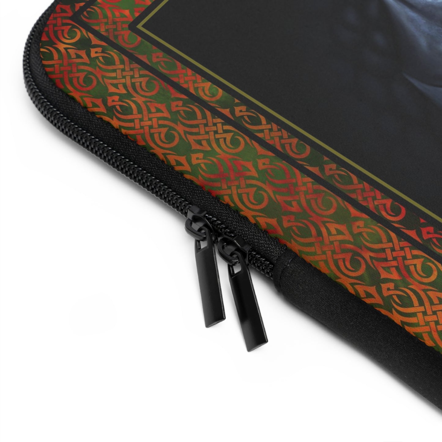 Laptop Sleeve:  "Dragons" [Fire Red; Black Eye];  13", 15", 17" - From "In the Beginning Fabrics".
