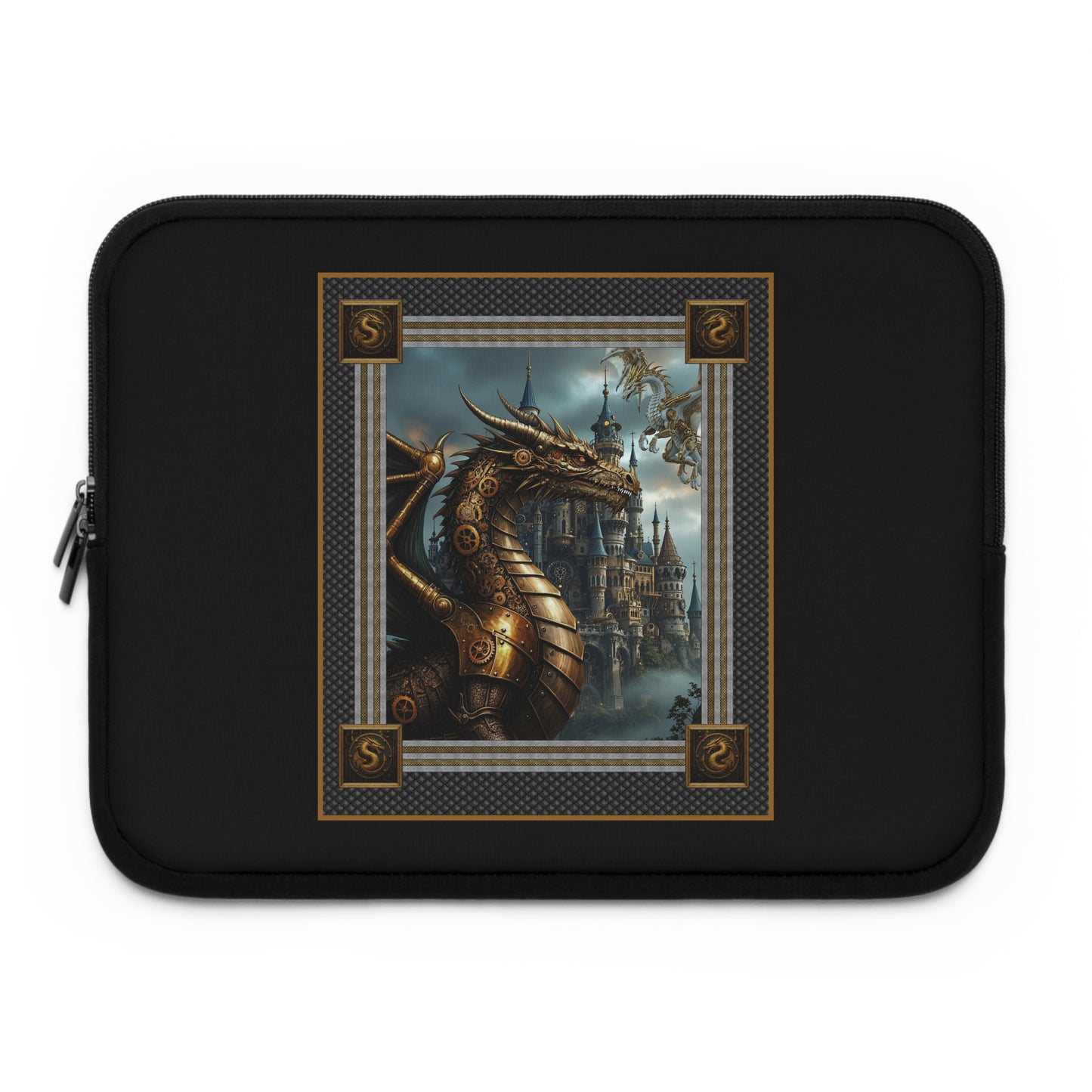 Laptop Sleeve (Sizes: &nbsp;13", 15", 17"):  Steampunk Dragons [Large Panel]