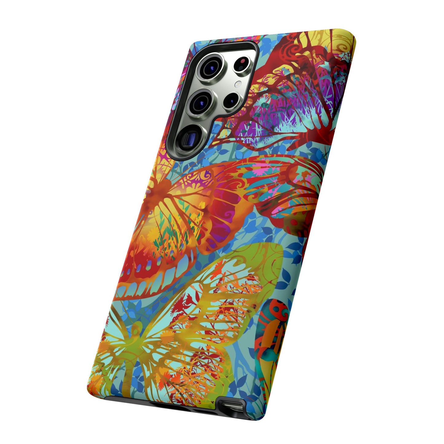 Samsung Galaxy S23 - Tough Phone Case: Dreamscapes [Green Butterflies]