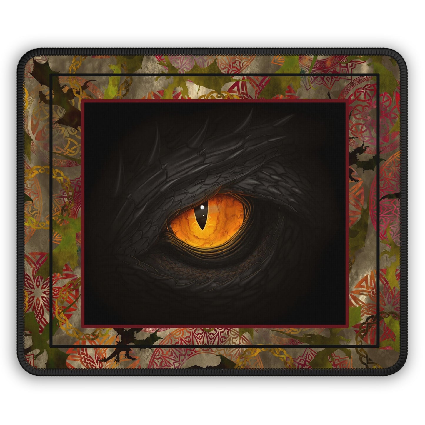 Mouse Pad-Gaming;  9x7 - "Sci-Fi" [Light Green Tonal-Black Eye-2l]
