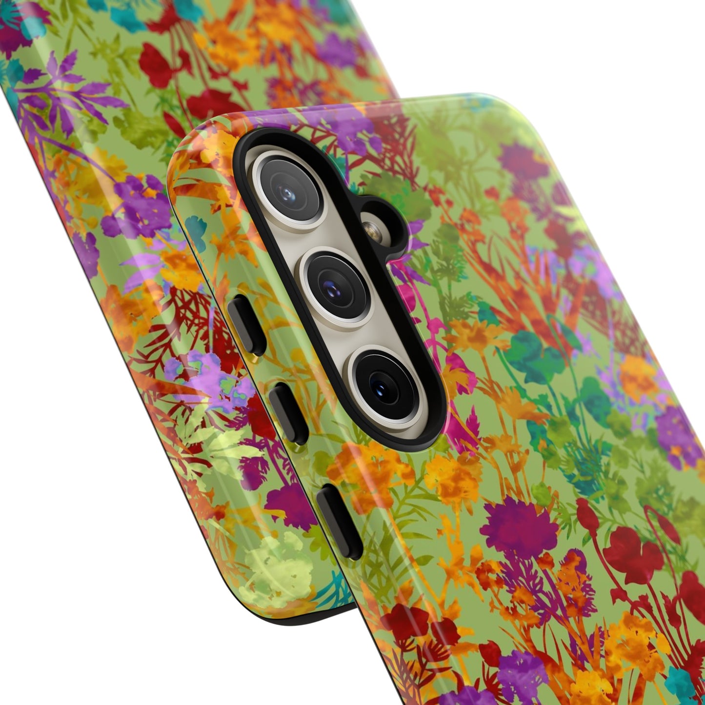 Samsung Galaxy Series Tough Case-Phone Case: Dreamscapes [Multi-Colored Flowers-Yellow]