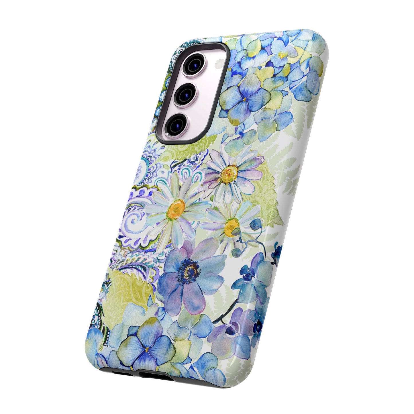 Samsung Galaxy S23 - Tough Case-Phone Case: Leah [Flower Border]