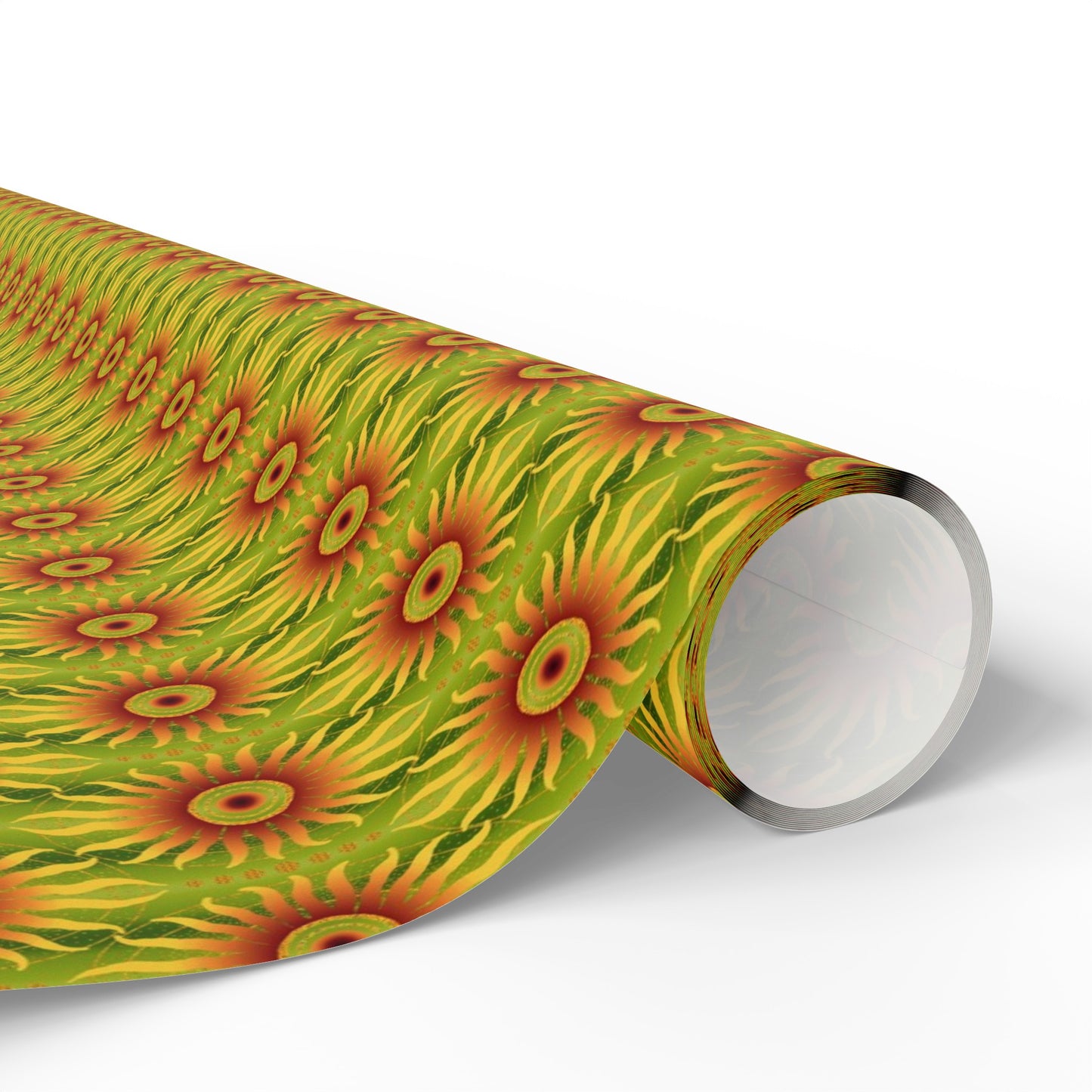 Wrapping Paper:  Celestial [Crimson/Lime Sunbursts]
