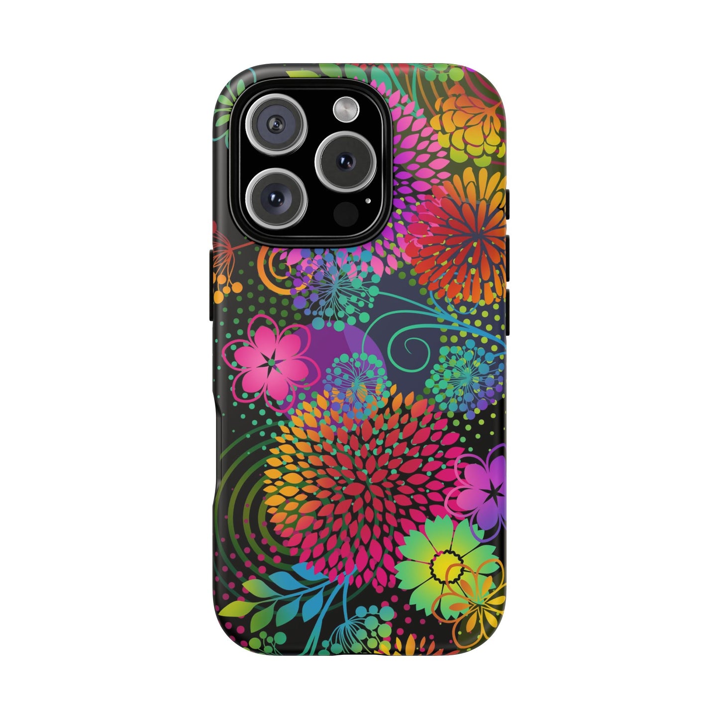 Apple I-Phone 16 (Series) Tough Case-Phone Case:  Unusual Garden [Bright Flowers]