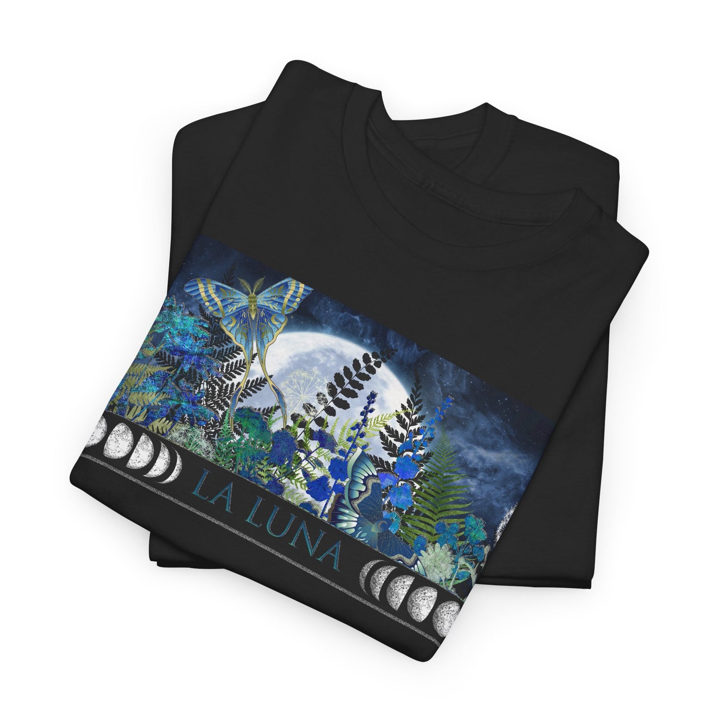 Moon Phases Graphic Tee — Celestial Turtle Night Sky T-Shirt