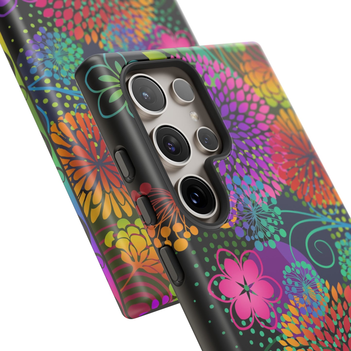 Samsung Galaxy Series Tough Case-Phone Case:  Unusual Garden [Flower Border]