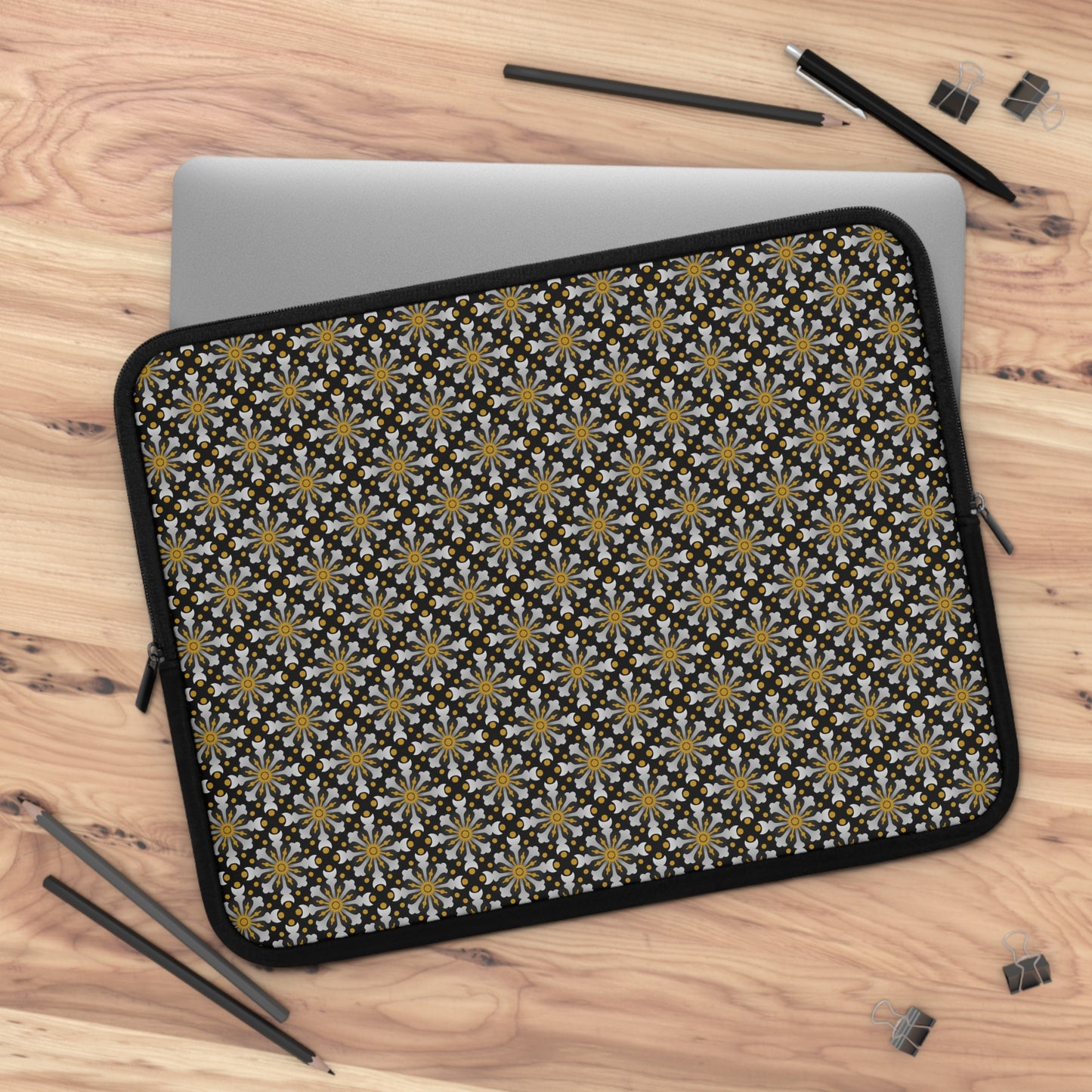 Laptop Sleeve:  Celestial [Black/Gold-Starbusrt]