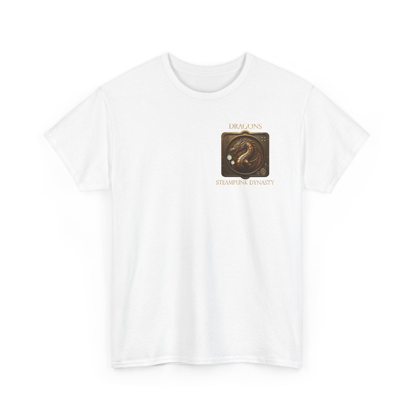 Dragon Crest T‑Shirt — Steampunk Dragon Fantasy Graphic Tee