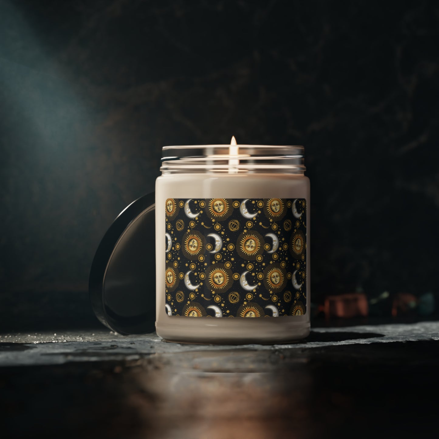 Scented Soy Candle($18.65) - Celestial [Sun, Moon Stars-Black]