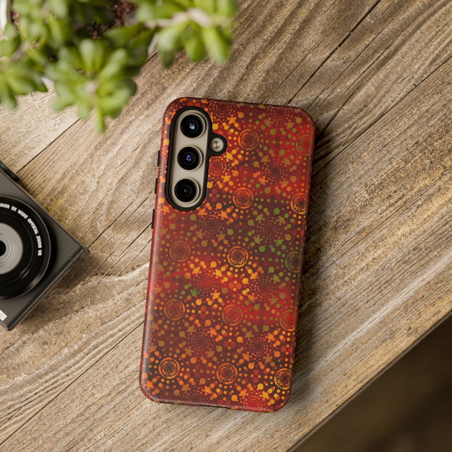 Samsung Galaxy Series Tough Case-Phone Case: Dreamscapes [Red Kaleidoscope]