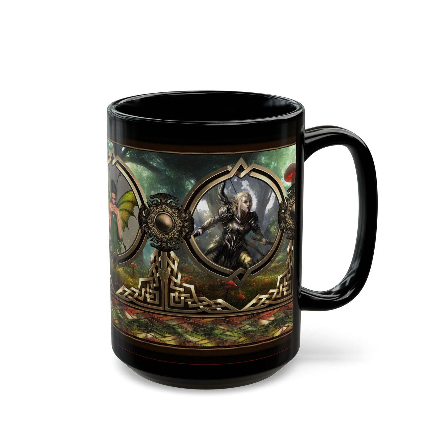 Black Mug-15oz:  "Journey" Panel