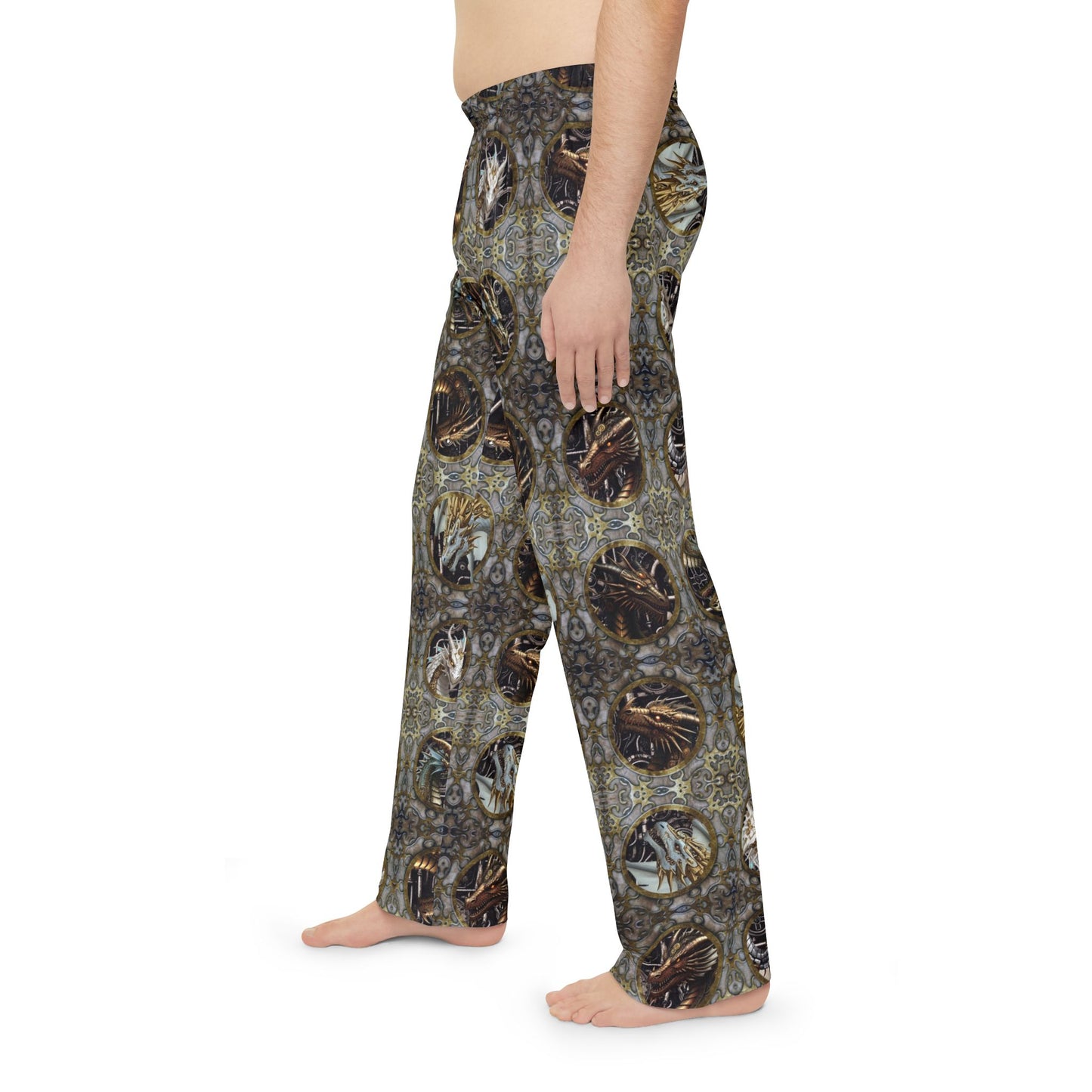 Pajama Pants:  "Steampunk Dragons" [Silver]