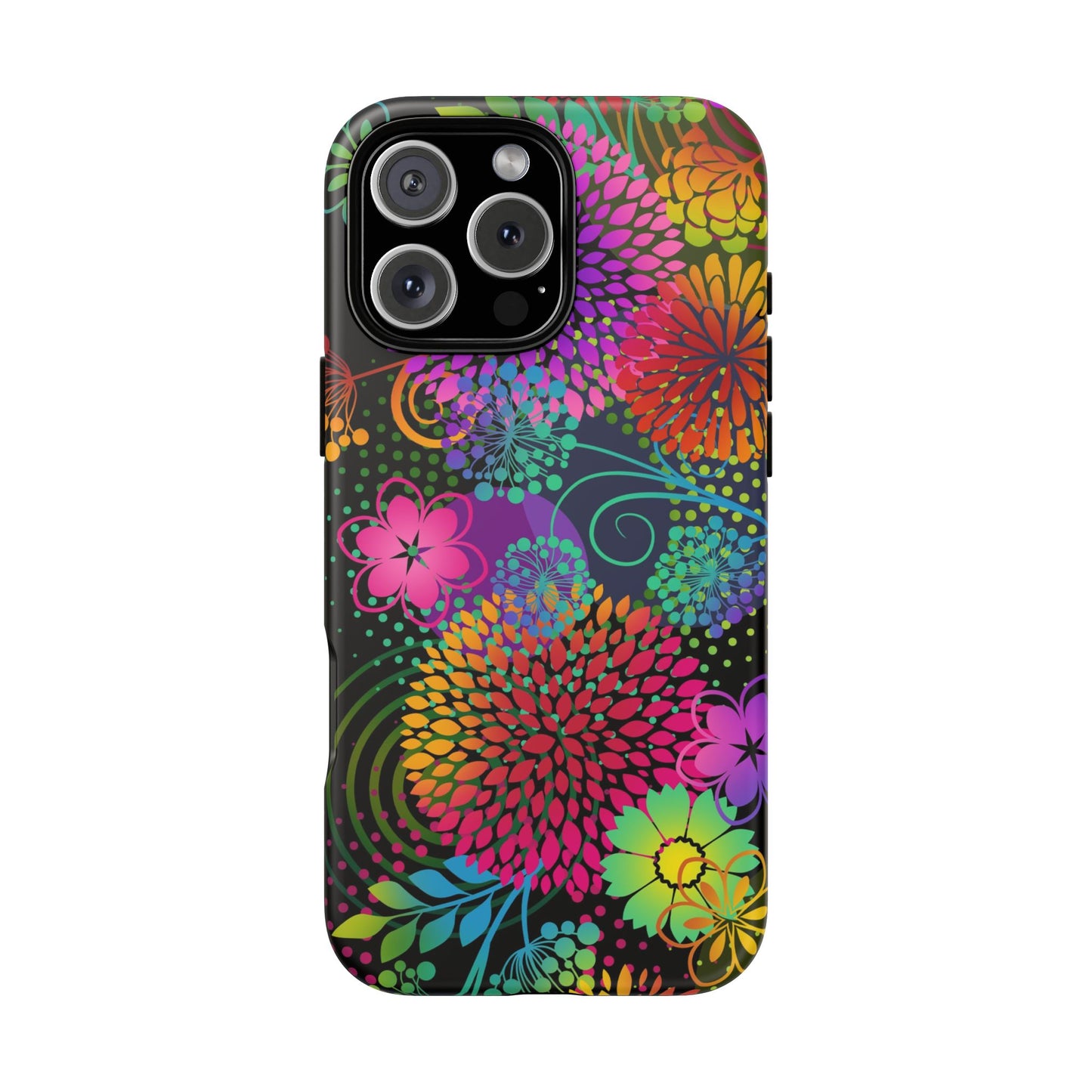 Apple I-Phone 16 (Series) Tough Case-Phone Case:  Unusual Garden [Bright Flowers]