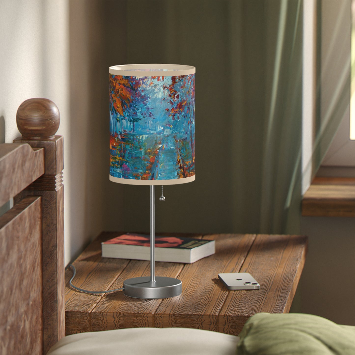 Table Lamp: Silver Base; Year of Art-Park Path