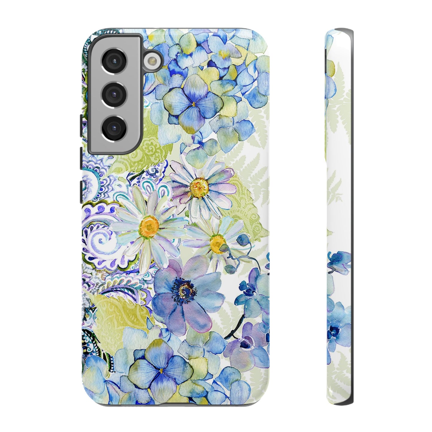 Samsung Galaxy S22 - Tough Case-Phone Case:  Haven [Blue Border]