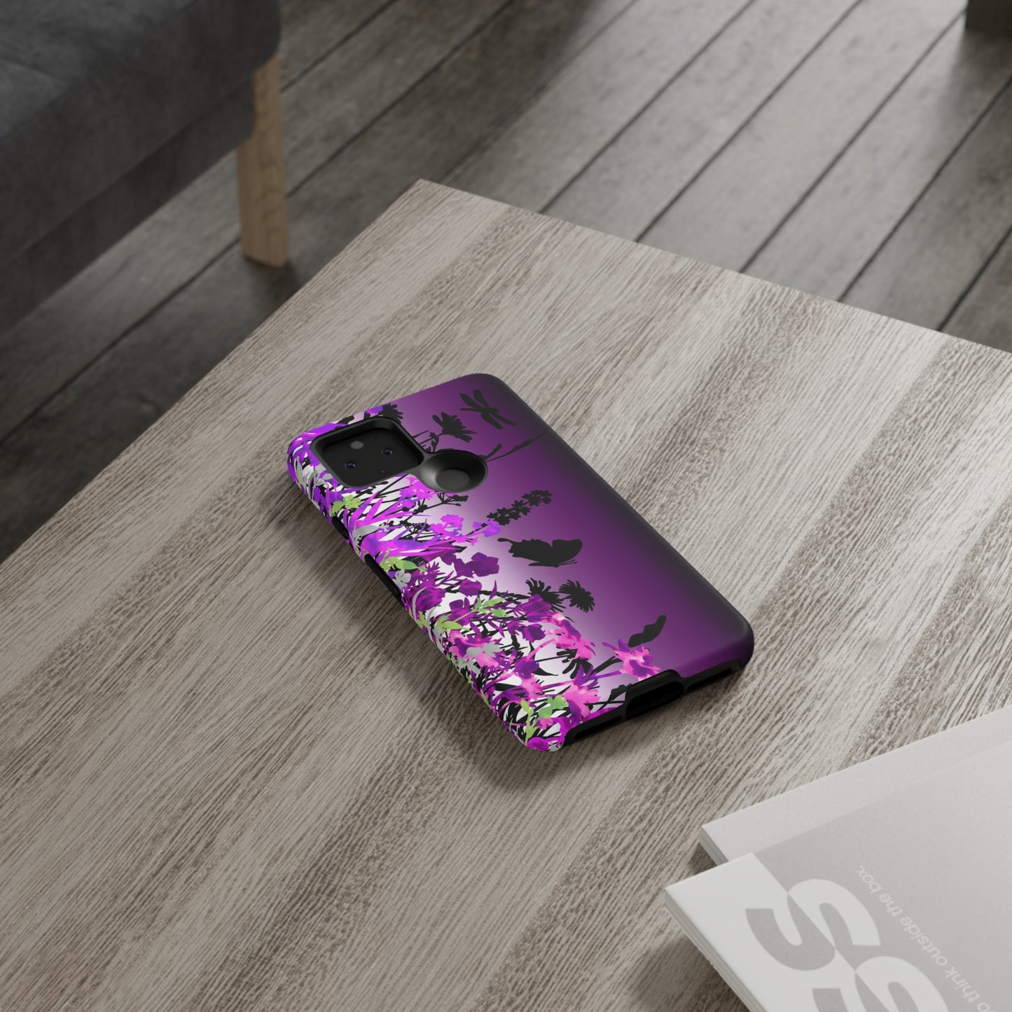 Android Google Pixel (Series) Tough Case-Phone Case:  Dreamscapes [Dark Purple Border]