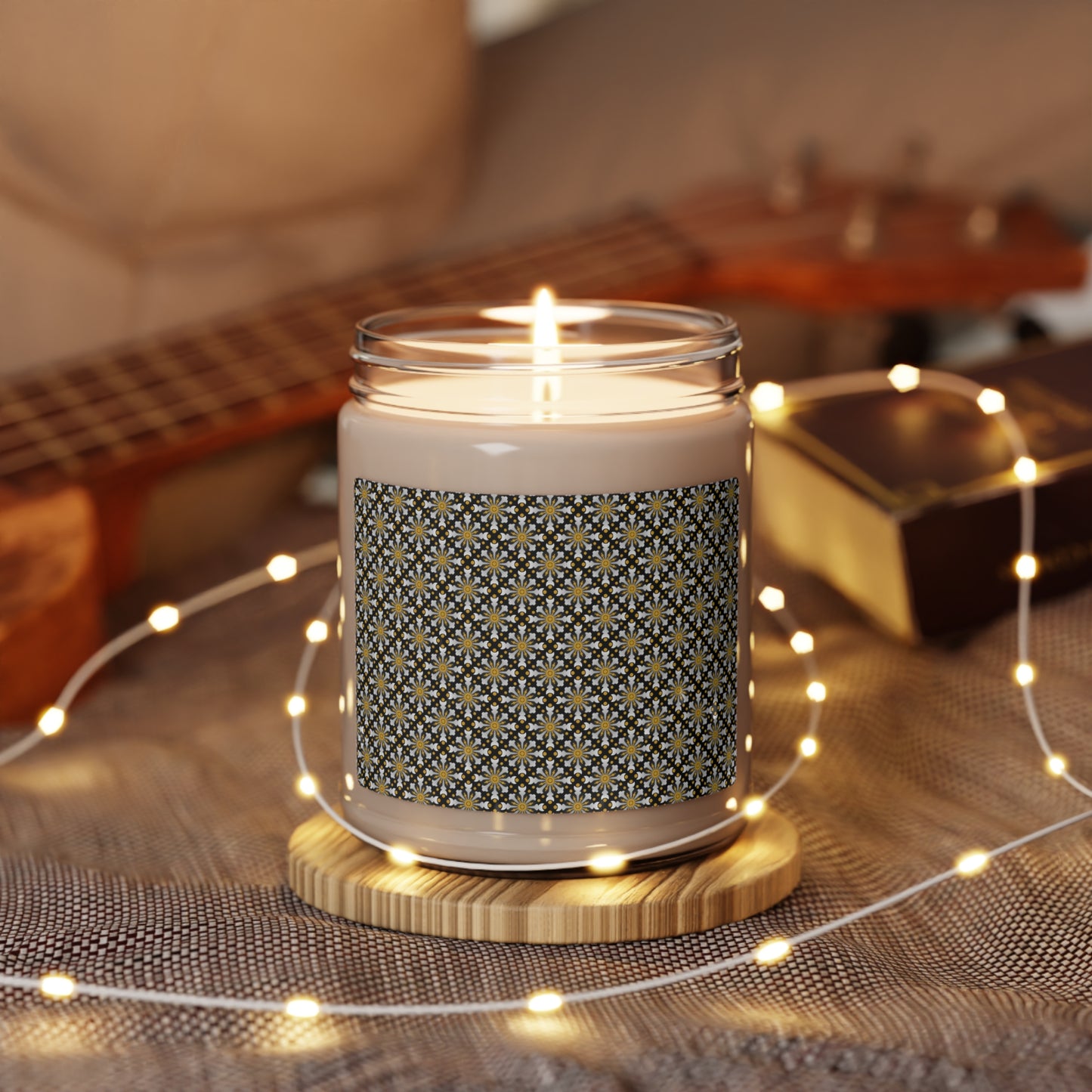 Scented Soy Candle ($18.65) - Celestial [Black/Gold Sunbursts]