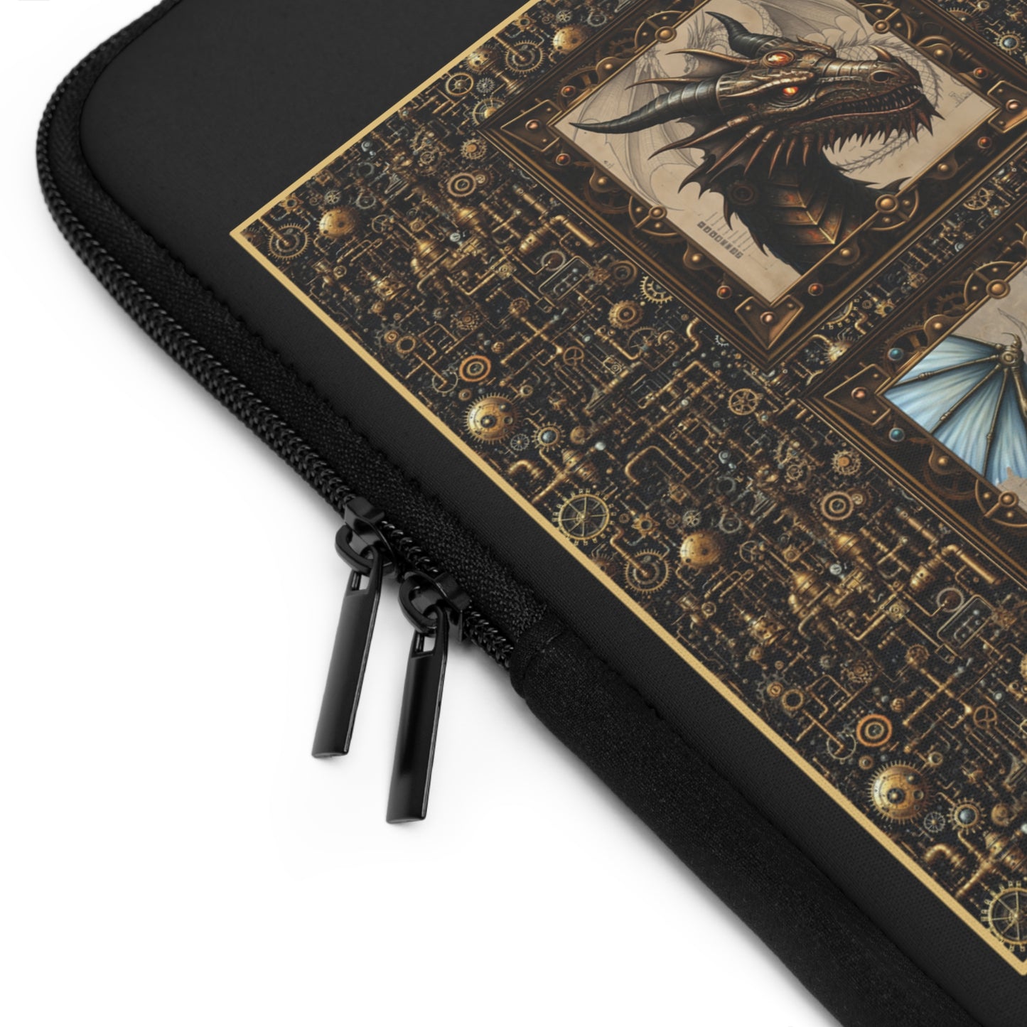 Laptop Sleeve (Sizes:  13", 15", 17"):  Steampunk Dragons [Head Profiles]