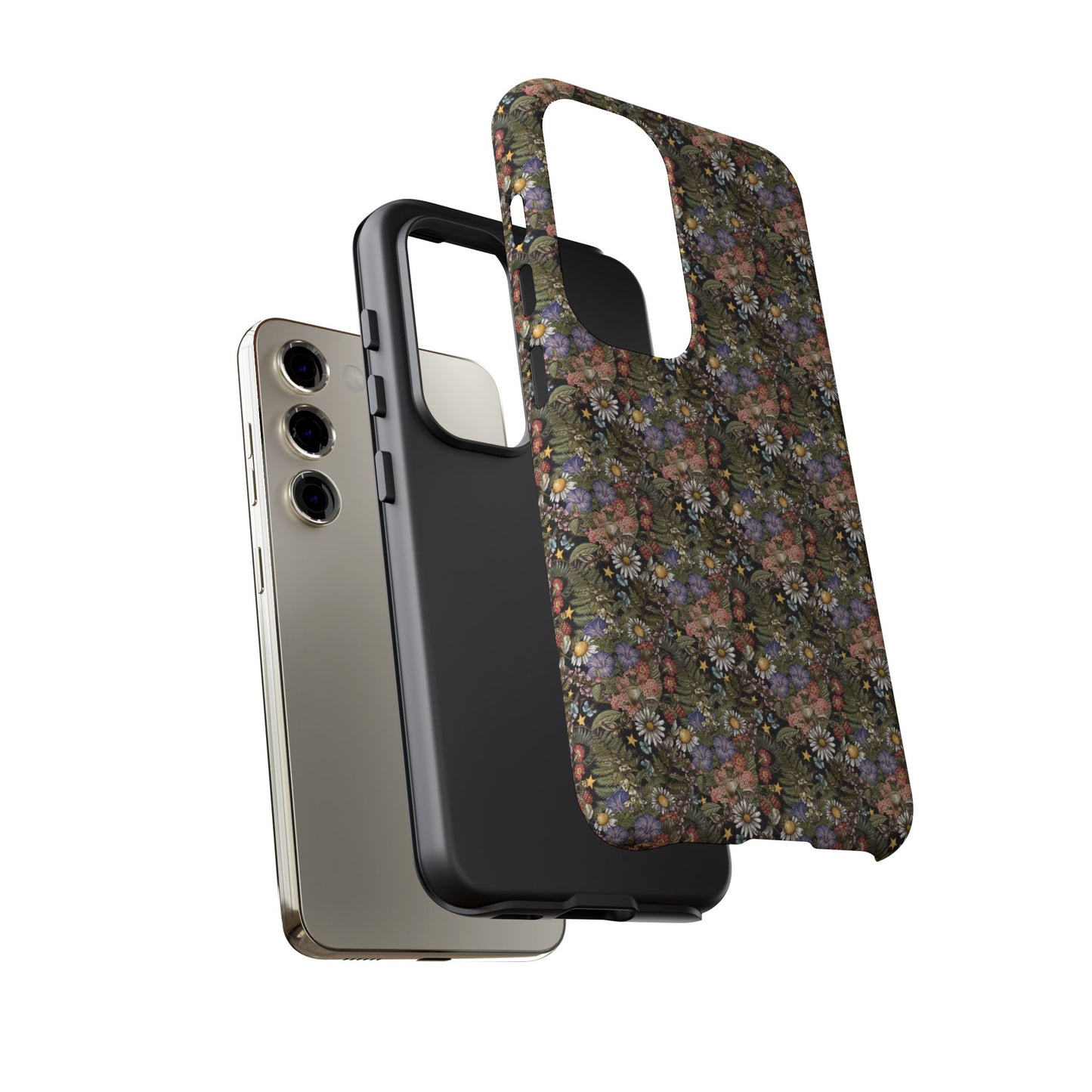 Samsung Galaxy S23 - Tough Case-Phone Case: The Sun, The Moon And The Stars [Flowers]
