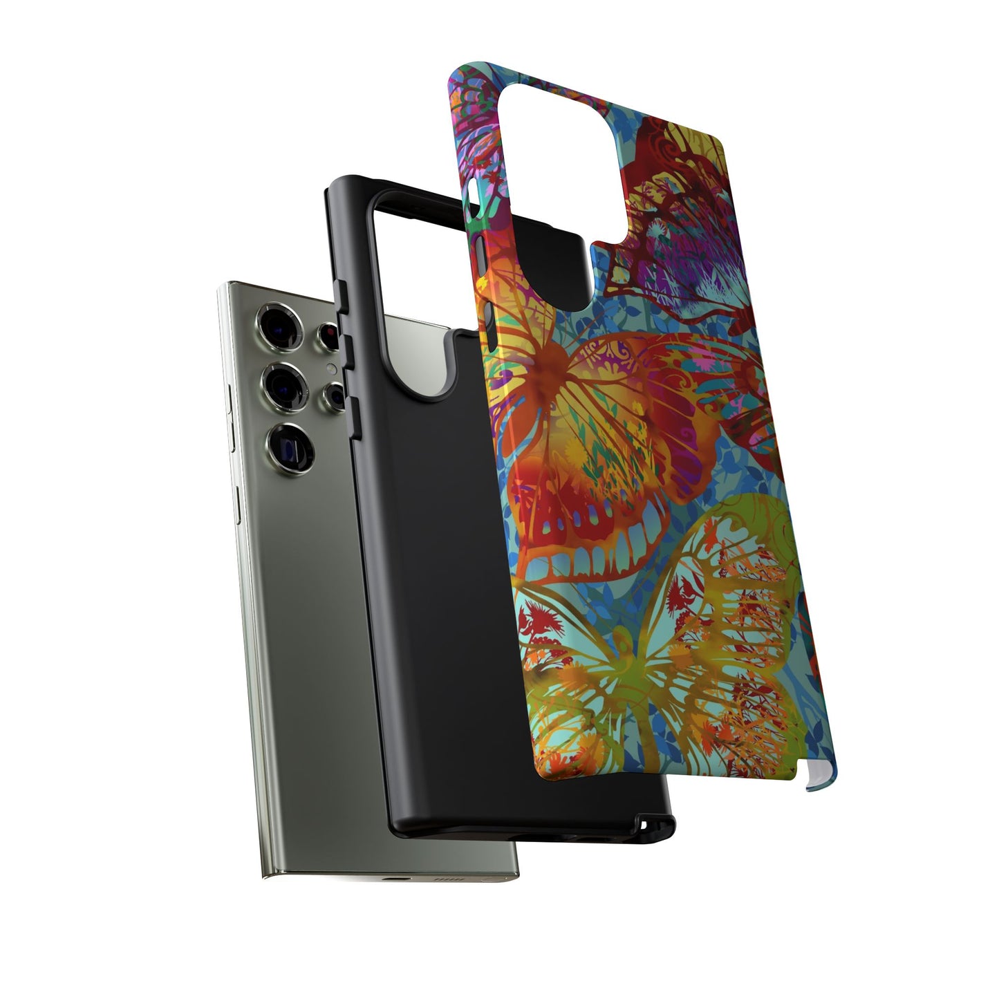 Samsung Galaxy S23 - Tough Phone Case: Dreamscapes [Green Butterflies]