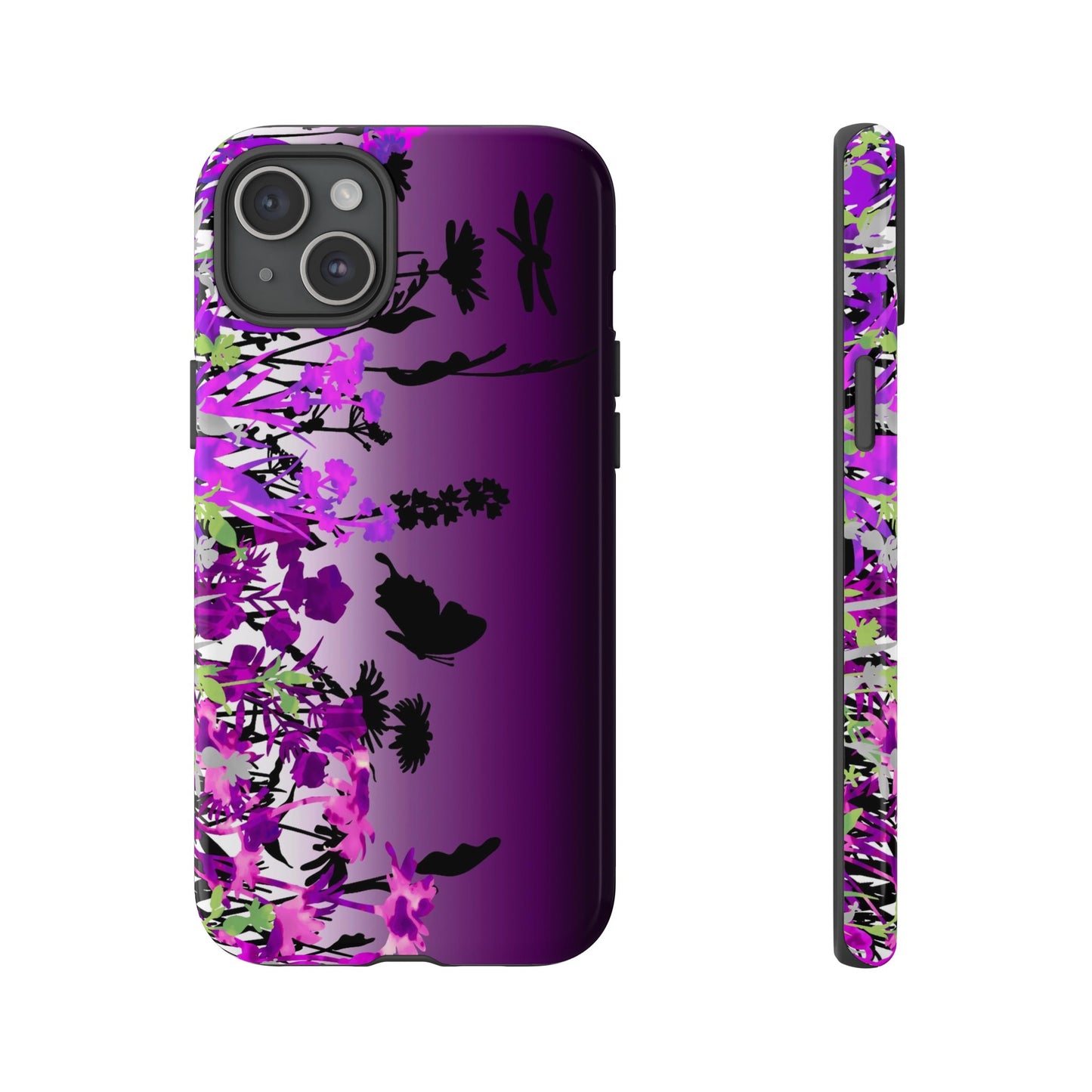 Apple I-Phone 15 (Series)-Tough Case-Phone Case:  Dreamscapes [Bright Purple Border]