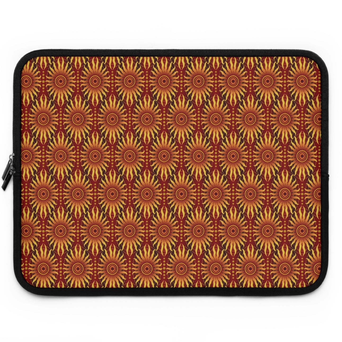 Laptop Sleeve:  Celestial [Red/Orange Sunbursts]