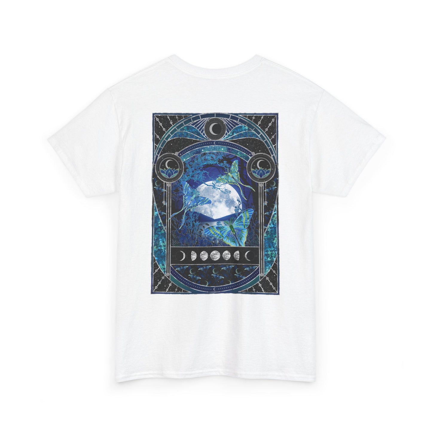 La Luna Moon Phases T-Shirt – Celestial Blue Lunar Graphic Tee