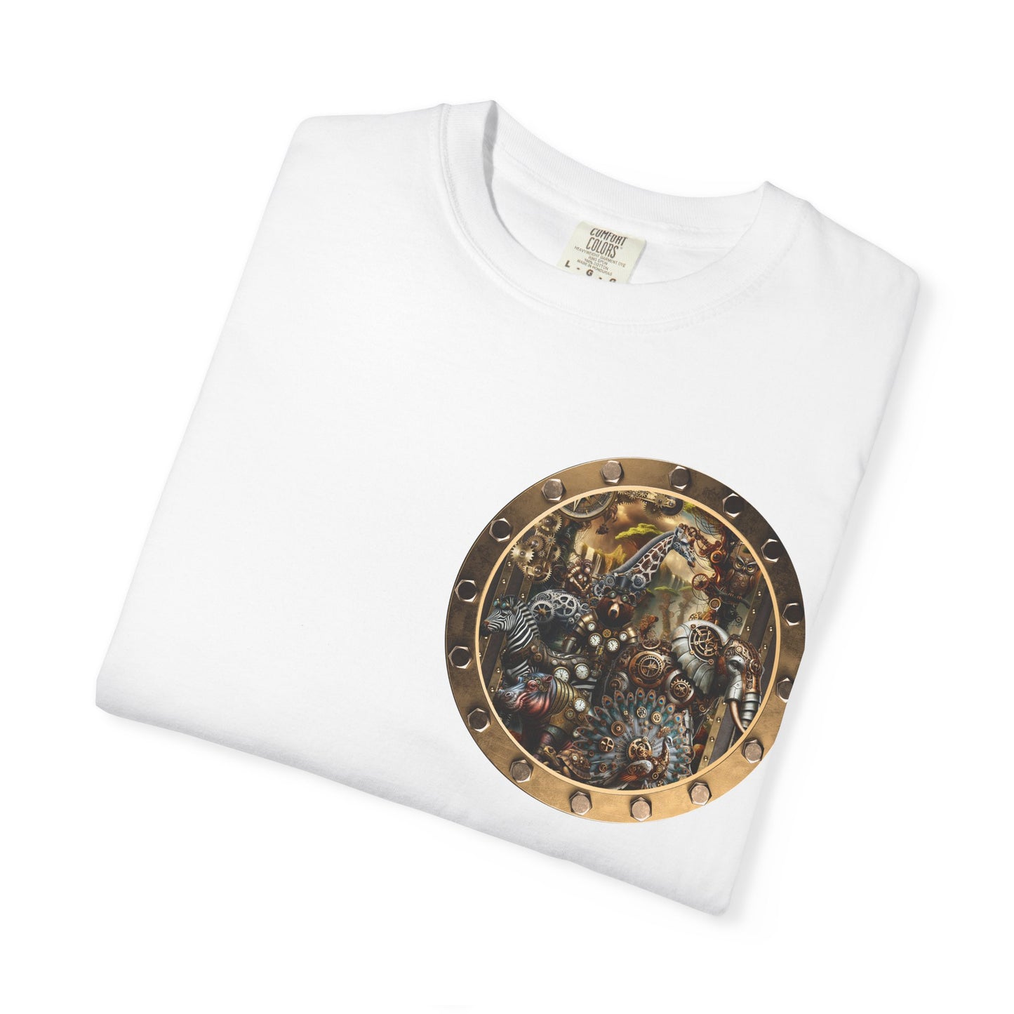 Unisex Heavy Cotton Tee:  "Steampunk Menagerie" [Animals]