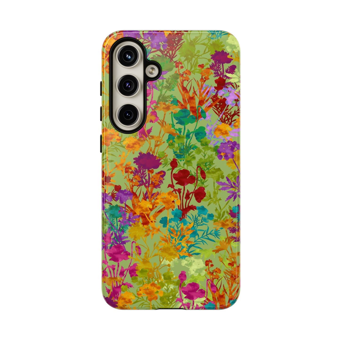 Samsung Galaxy Series Tough Case-Phone Case: Dreamscapes [Multi-Colored Flowers-Yellow]