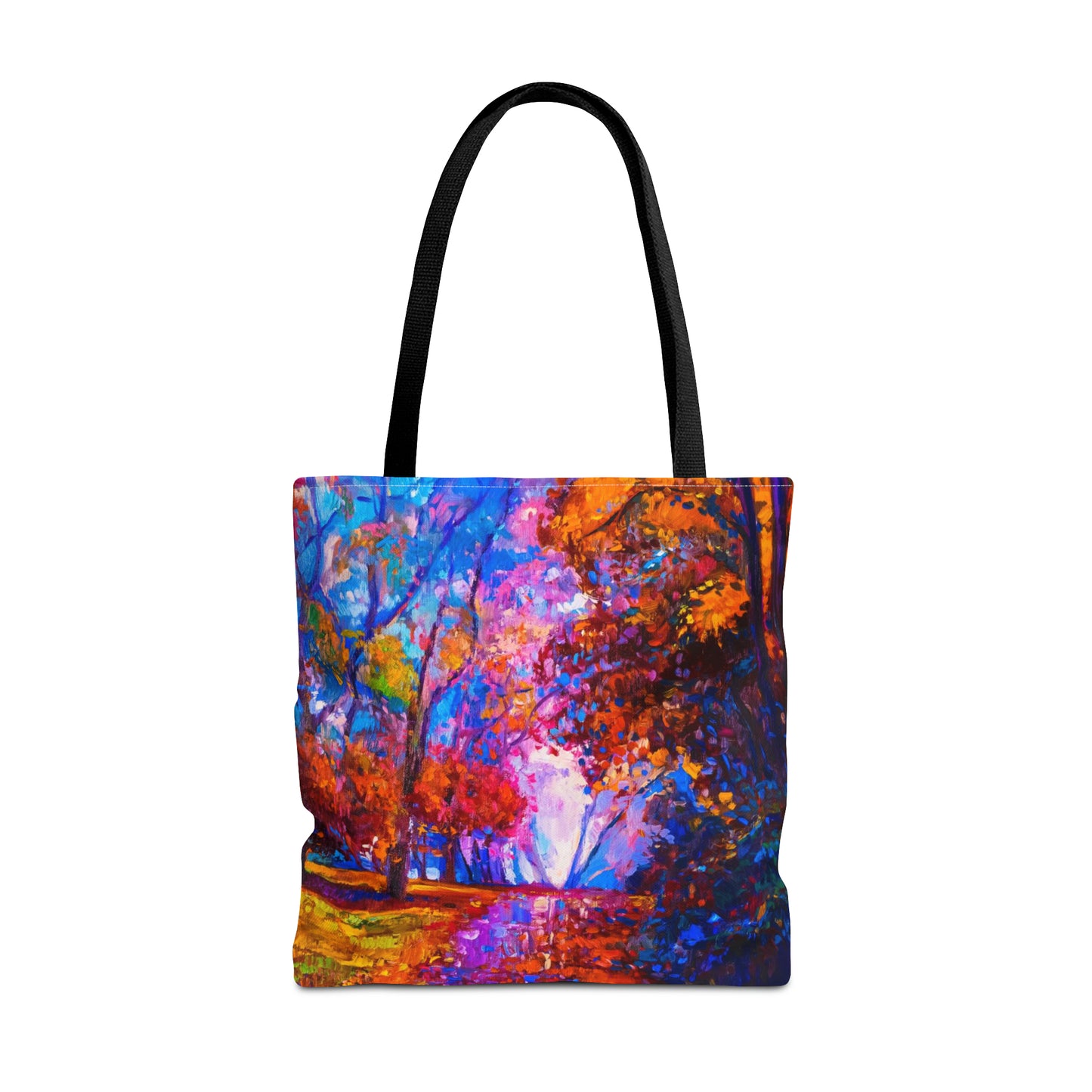 Tote Bag:  large-18x18;  "Year of Art" [Fall Trees w/Path Cover]