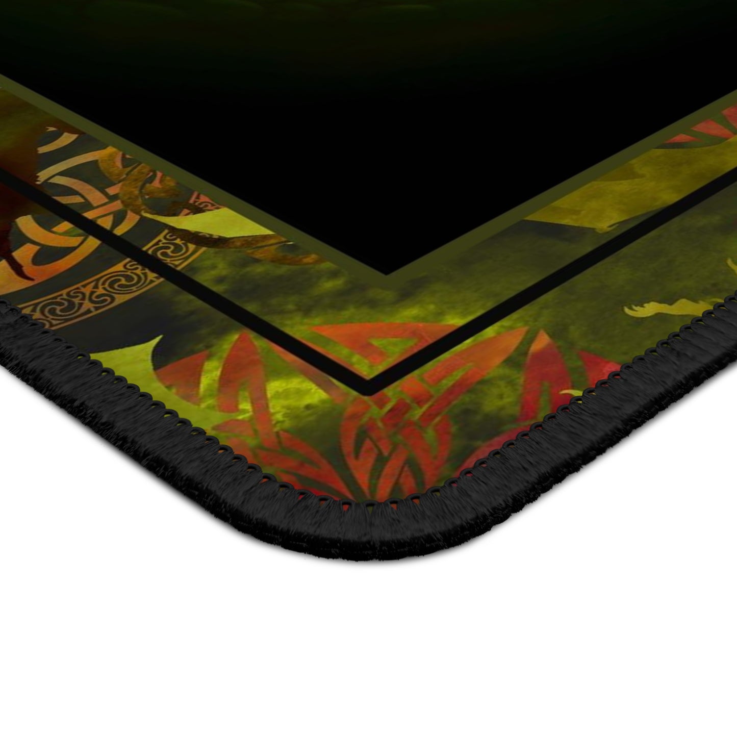 Mouse Pad-Gaming;  9x7 - "Dragons"  [Green Tonal-Green Eye]