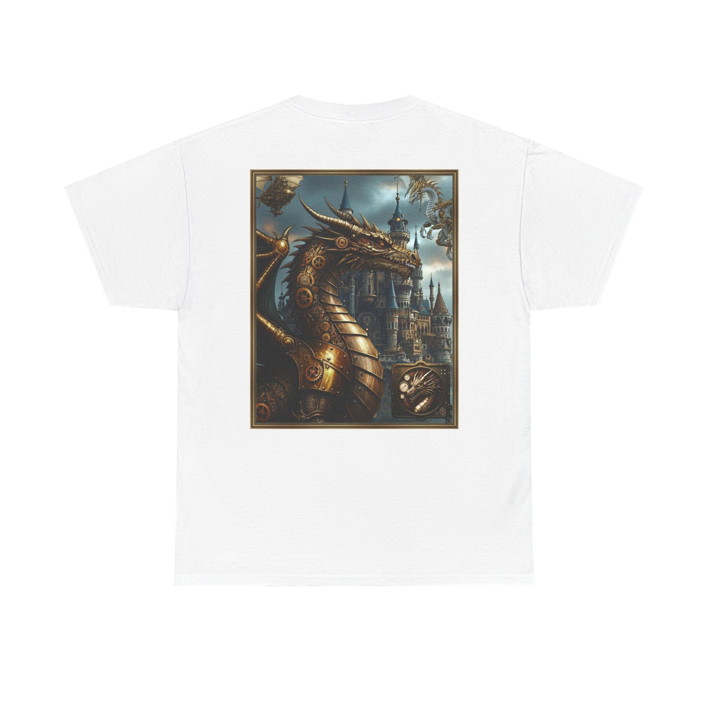 Dragon Crest T‑Shirt — Steampunk Dragon Fantasy Graphic Tee