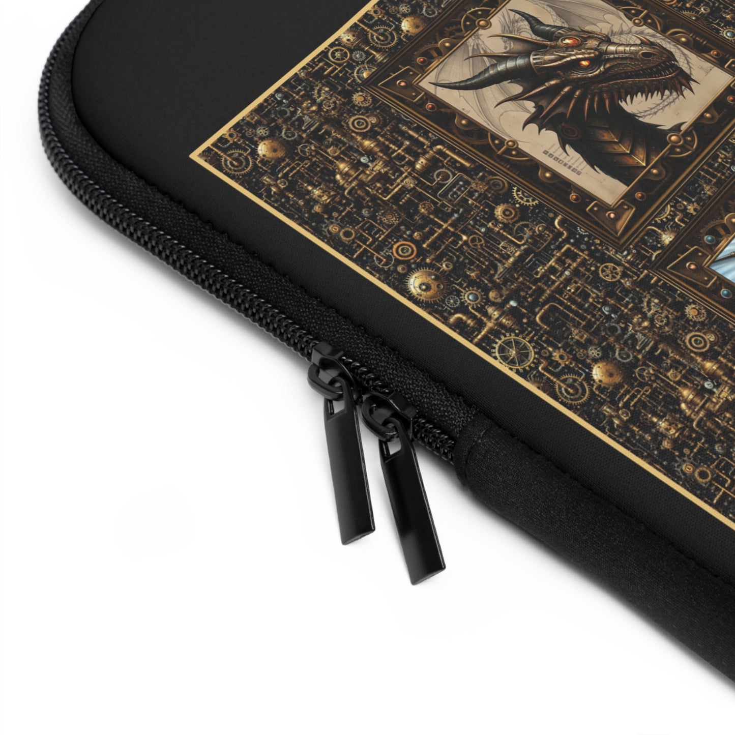 Laptop Sleeve (Sizes:  13", 15", 17"):  Steampunk Dragons [Head Profiles]